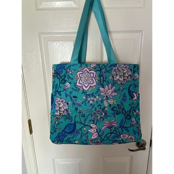 Vera Bradley Lighten Up Deluxe Family Tote - Peacock Garden - Picture 5 of 7